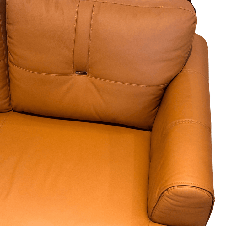 Imported Real Leather Sofa, Model No. ZM913