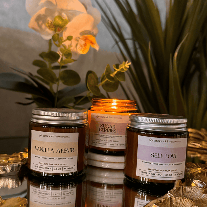 Pack of 3 Candles - Royal Oud + Caribbean Sunset + Sugar Berries - Save 15%