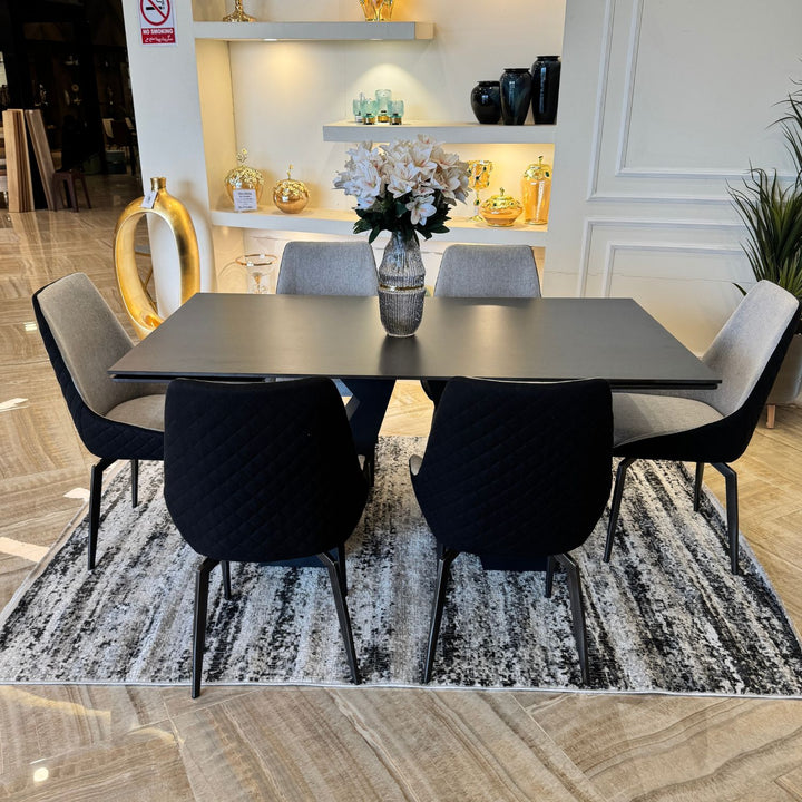 Onyx Extendable Dining Table 2853 (Dining Table + 6 chairs)