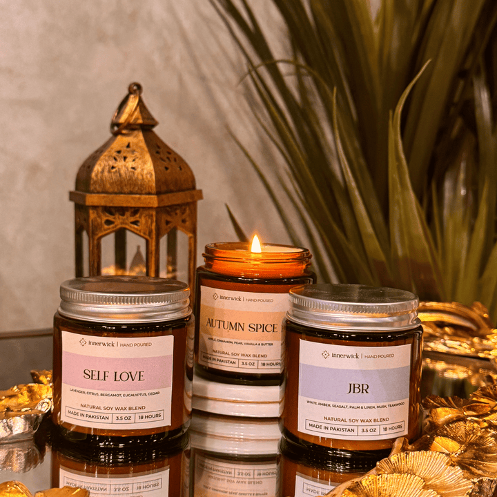 Pack of 3 Candles - Autumn Spice + JBR + Self Love - Save 15%