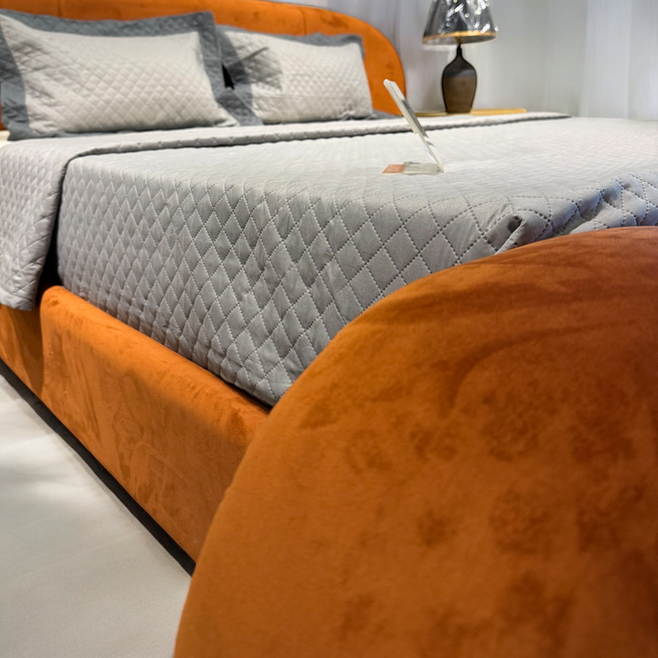 Oasis - Modern King Size Rust Bed