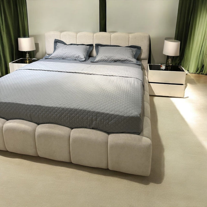 Modern King Size Teddy Bed With Side Tables