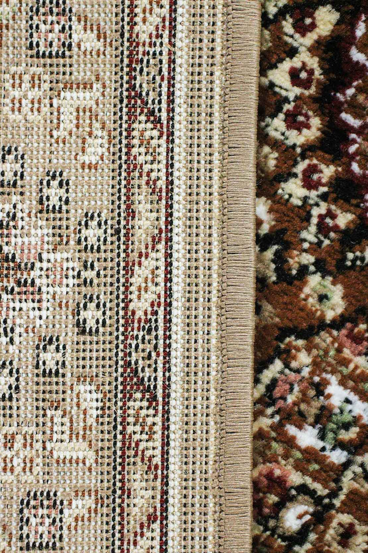 Classical and Traditional Design - 3.2 x 4.9 FT - Brown - Kirman Rug - Superior Elegant Rug for Living Room - V Surfaces