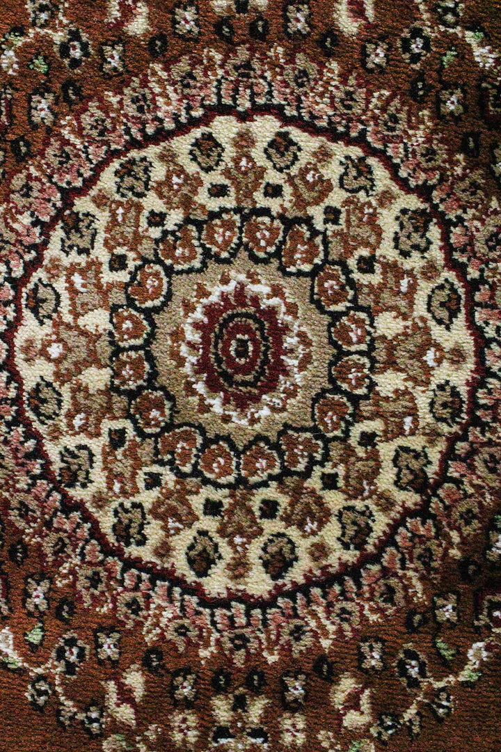 Classical and Traditional Design - 3.2 x 4.9 FT - Brown - Kirman Rug - Superior Elegant Rug for Living Room - V Surfaces