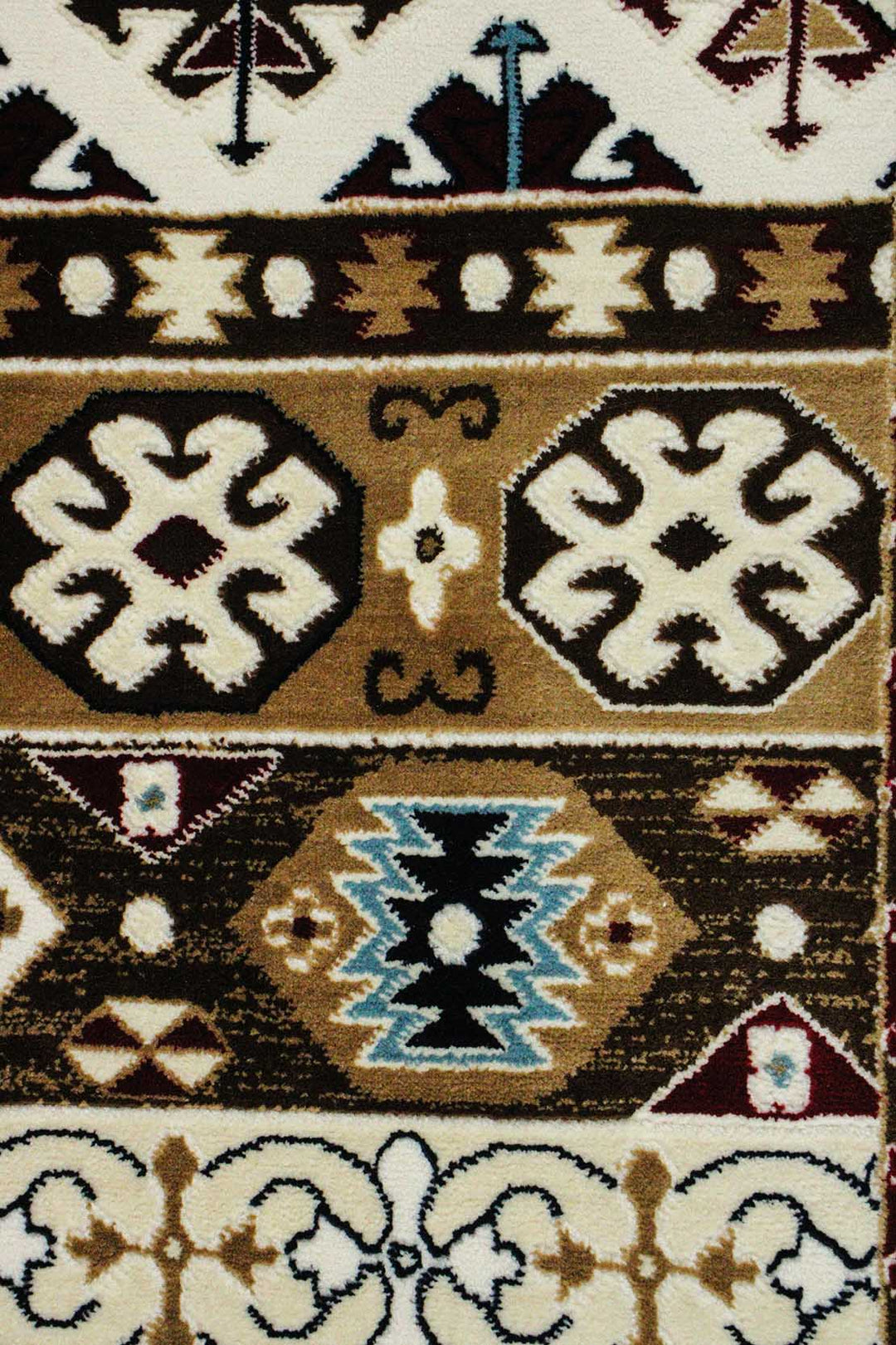 Classical and Traditional Design - 3.9 x 5.5 FT - Brown - Kazak Rug - Superior Elegant Rug for Living Room - V Surfaces