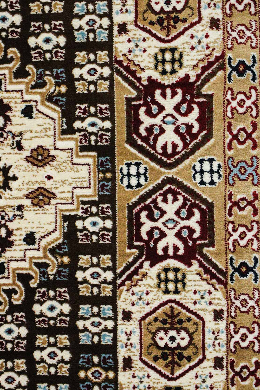 Classical and Traditional Design - 3.9 x 5.5 FT - Brown - Kazak Rug - Superior Elegant Rug for Living Room - V Surfaces