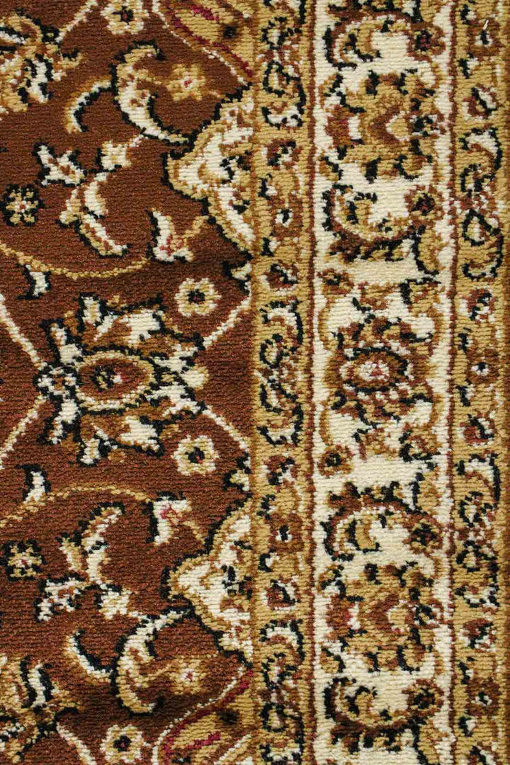 Classical and Traditional Design - 3.9 x 5.5 FT - Brown - Tabraiz Rug - Superior Elegant Rug for Living Room - V Surfaces