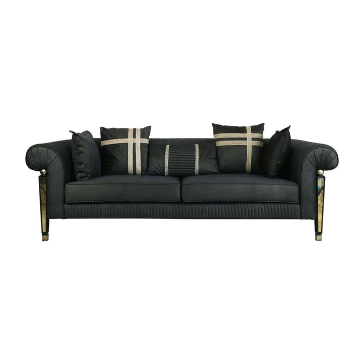 DEFNE SOFA 3 SEATER Diamond G-17 Black - V Surfaces