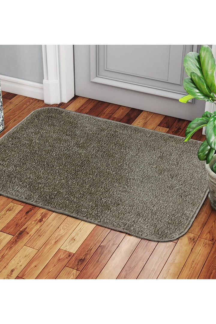 Fabric Shaggy Door Mat Brown - V Surfaces