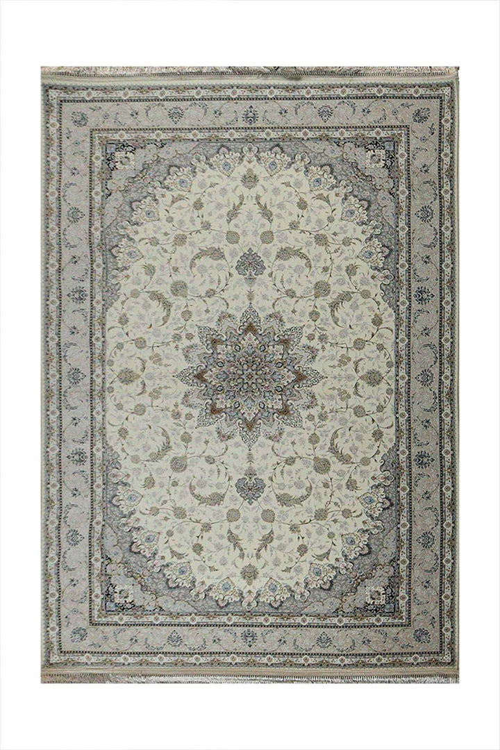 Iranian Premium Quality Authentic 1500 Rug - 4.9 x 7.3 FT - Beige - Resilient Construction for Long-Lasting Use - V Surfaces