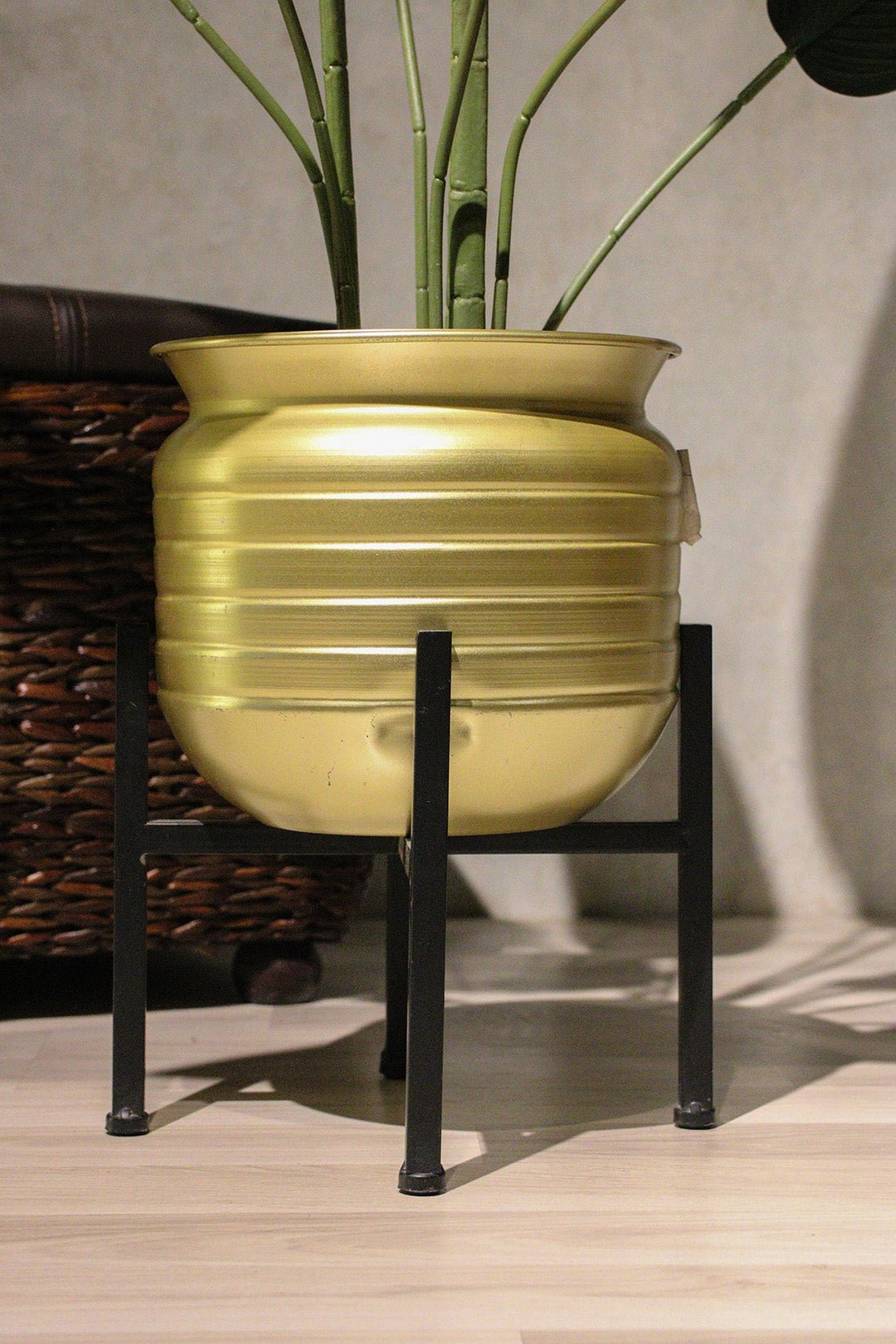 Metal Floor Planter Golden (Planter Only) - V Surfaces