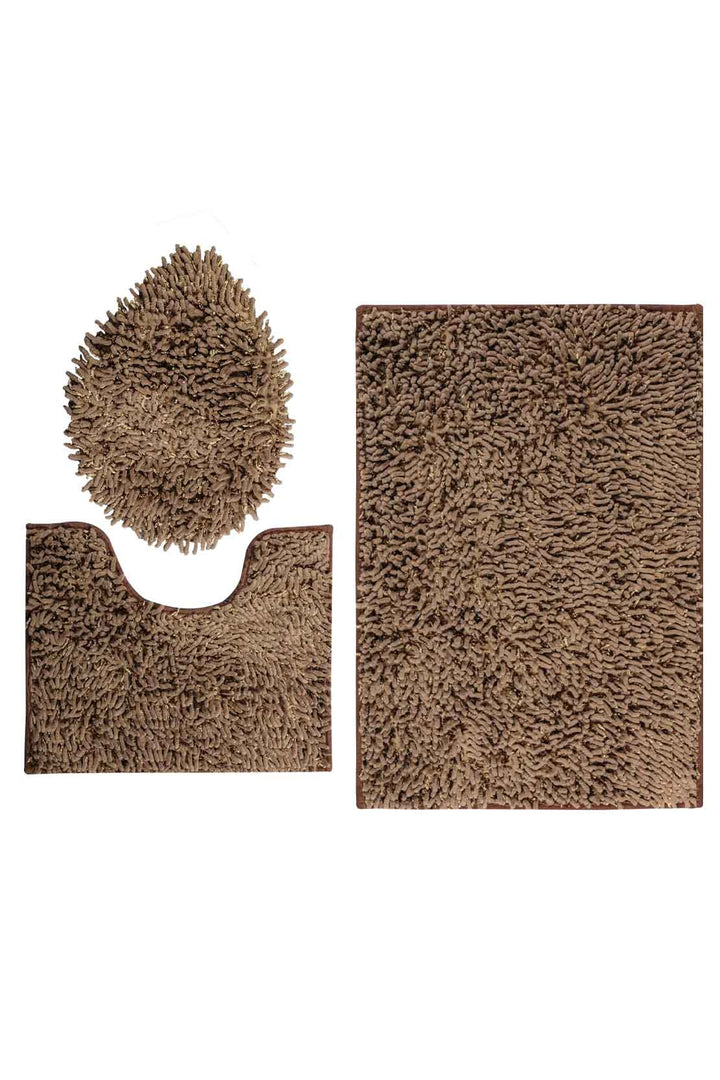 Set of Fabric Bath Mat, Brown - V Surfaces