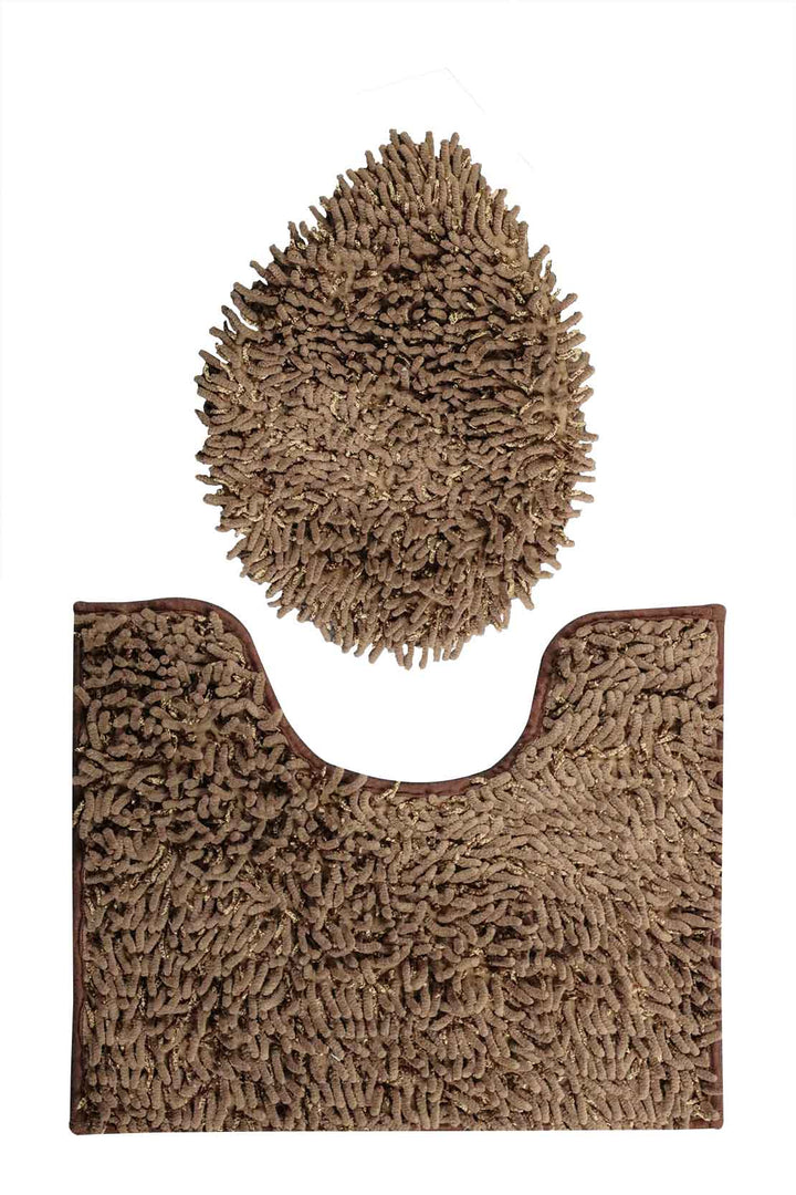 Set of Fabric Bath Mat, Brown - V Surfaces