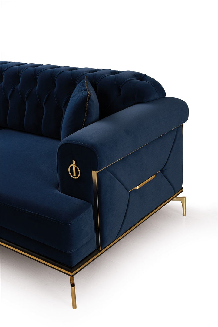 Seven Seater Turkish Sofa, Gold Model - V Surfaces