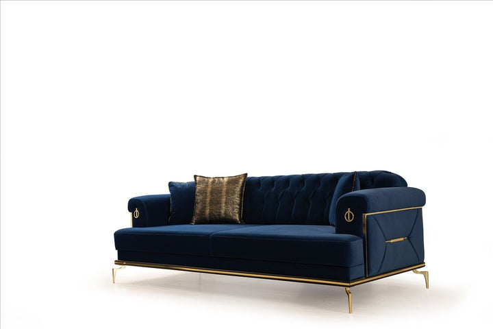 Seven Seater Turkish Sofa, Gold Model - V Surfaces