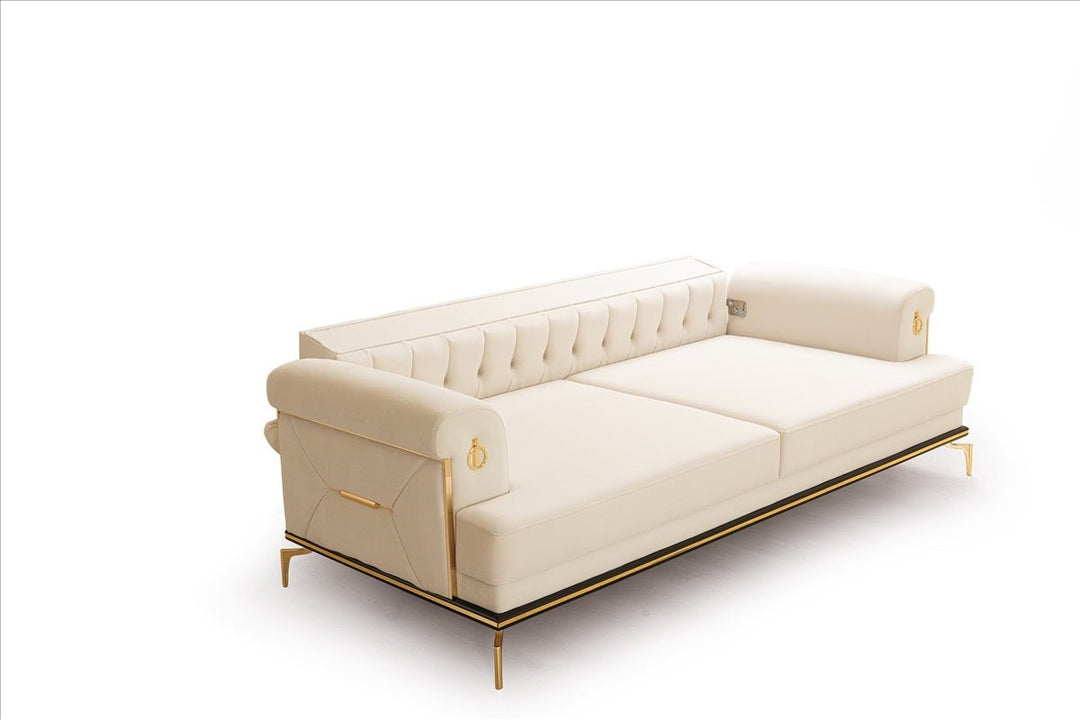 Seven Seater Turkish Sofa, Gold Model - V Surfaces