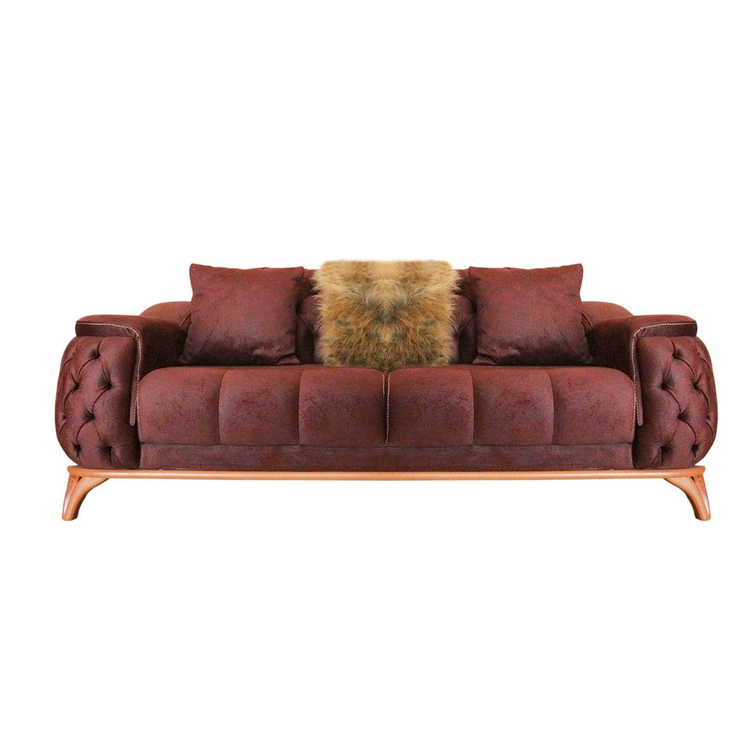 TURKISH BARCELONA SOFA 2 SEATER 1 PCS PITON V-09 MAROON - V Surfaces