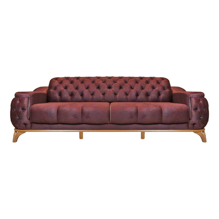 TURKISH BARCELONA SOFA 3 SEATER 1 PCS PITON V-09 MAROON - V Surfaces