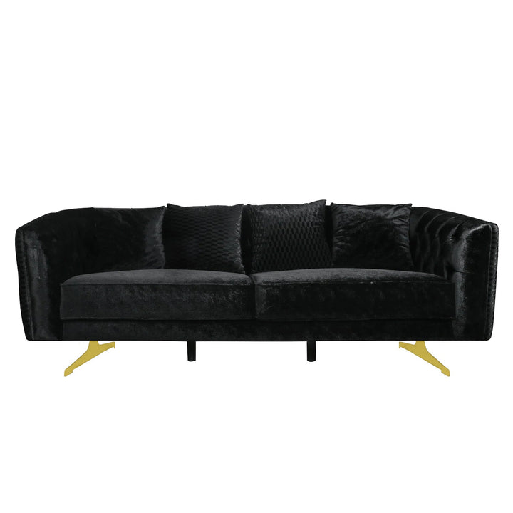 Turkish Jaguar Sofa, Set of Eight Seaters, Black - V Surfaces