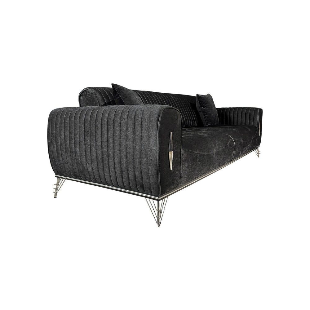 Turkish Lilyum Sofa - Black- Transform Your Living Space with Premium Sofa: A Turkish Masterpiece - V Surfaces