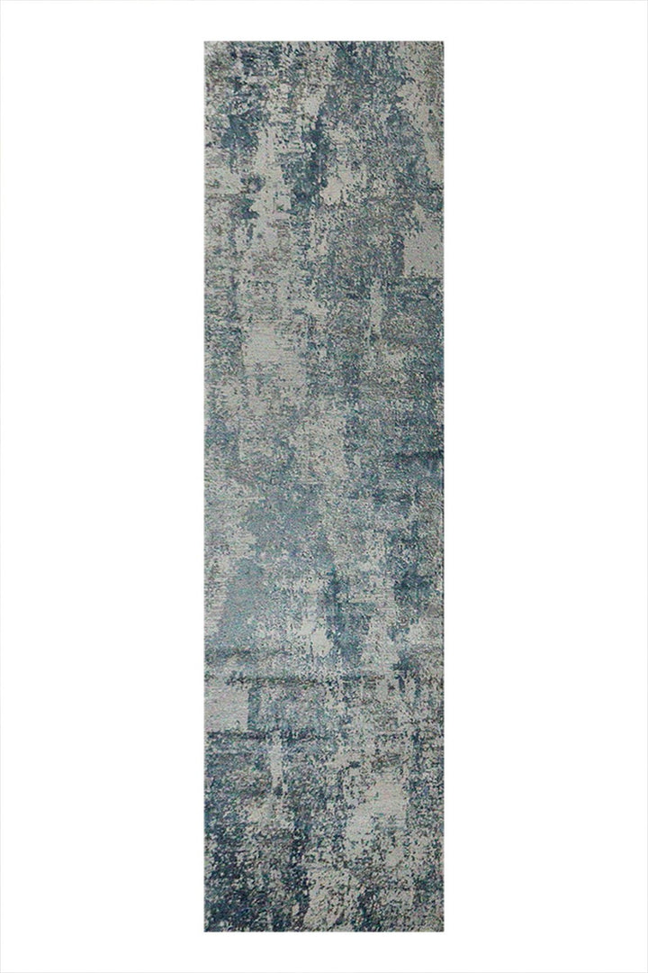 Turkish Modern Festival - 1 Rug - 2.6 x 10. FT - Beige and Blue - Superior Comfort, Modern Style Accent Rugs - V Surfaces