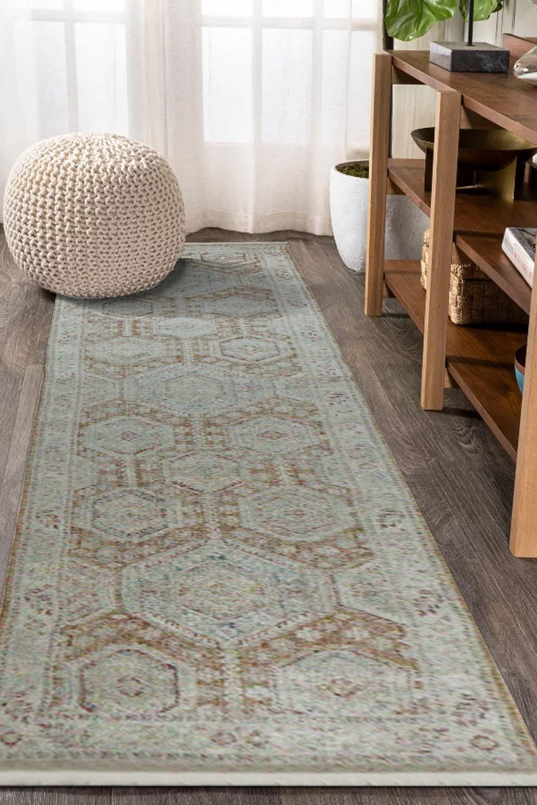 Turkish Modern Festival - 1 Rug - 2.6 x 10. FT - Gray and Brown - Superior Comfort, Modern Style Accent Rugs - V Surfaces