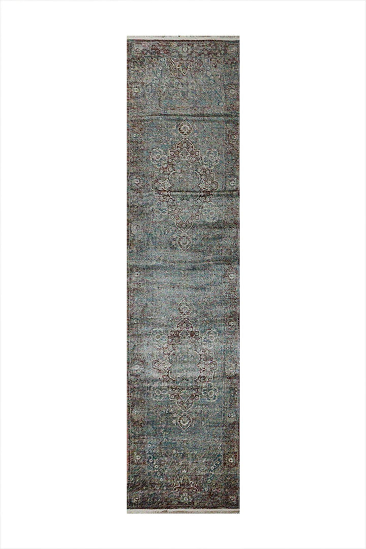 Turkish Modern Festival - 1 Rug - 2.6 x 10. FT - Red and Gray - Superior Comfort, Modern Style Accent Rugs - V Surfaces