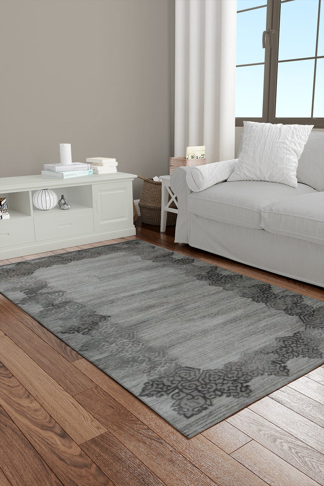 Turkish Modern Festival 1 Rug - 3.2 x 6.5 FT - Gray - Superior Comfort, Modern Style Accent Rugs - V Surfaces