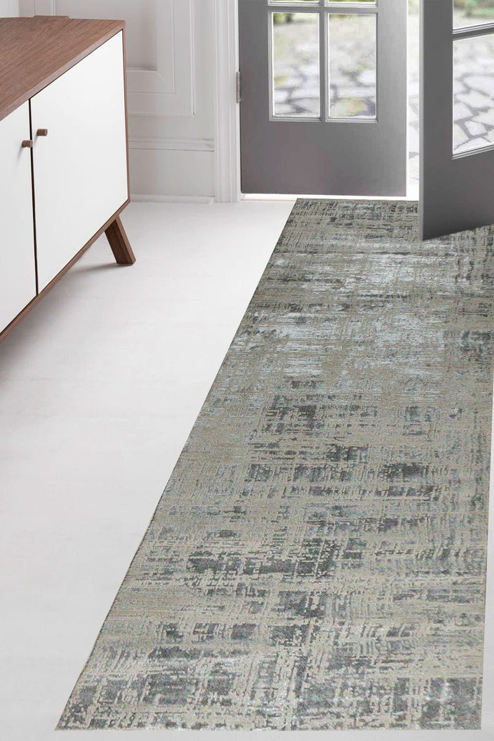 Turkish Modern Festival 1 Rug - 3.2 x 9.8 FT - Gray - Sleek and Minimalist for Chic Interiors - V Surfaces