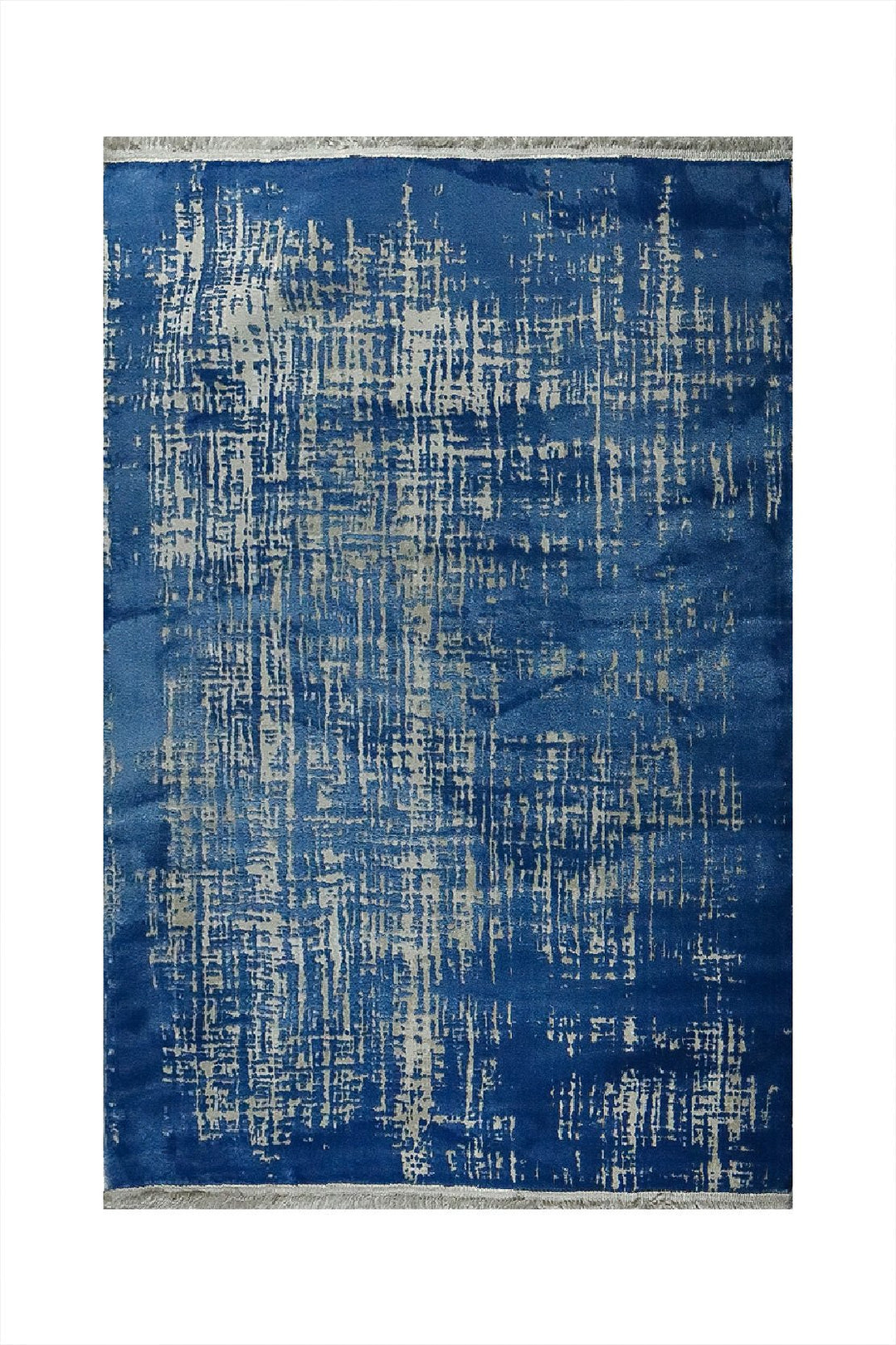 Turkish Modern Festival 1 Rug - 3.93 x 5.90 FT - Blue and Cream- Superior Comfort, Modern Style Accent Rugs - V Surfaces