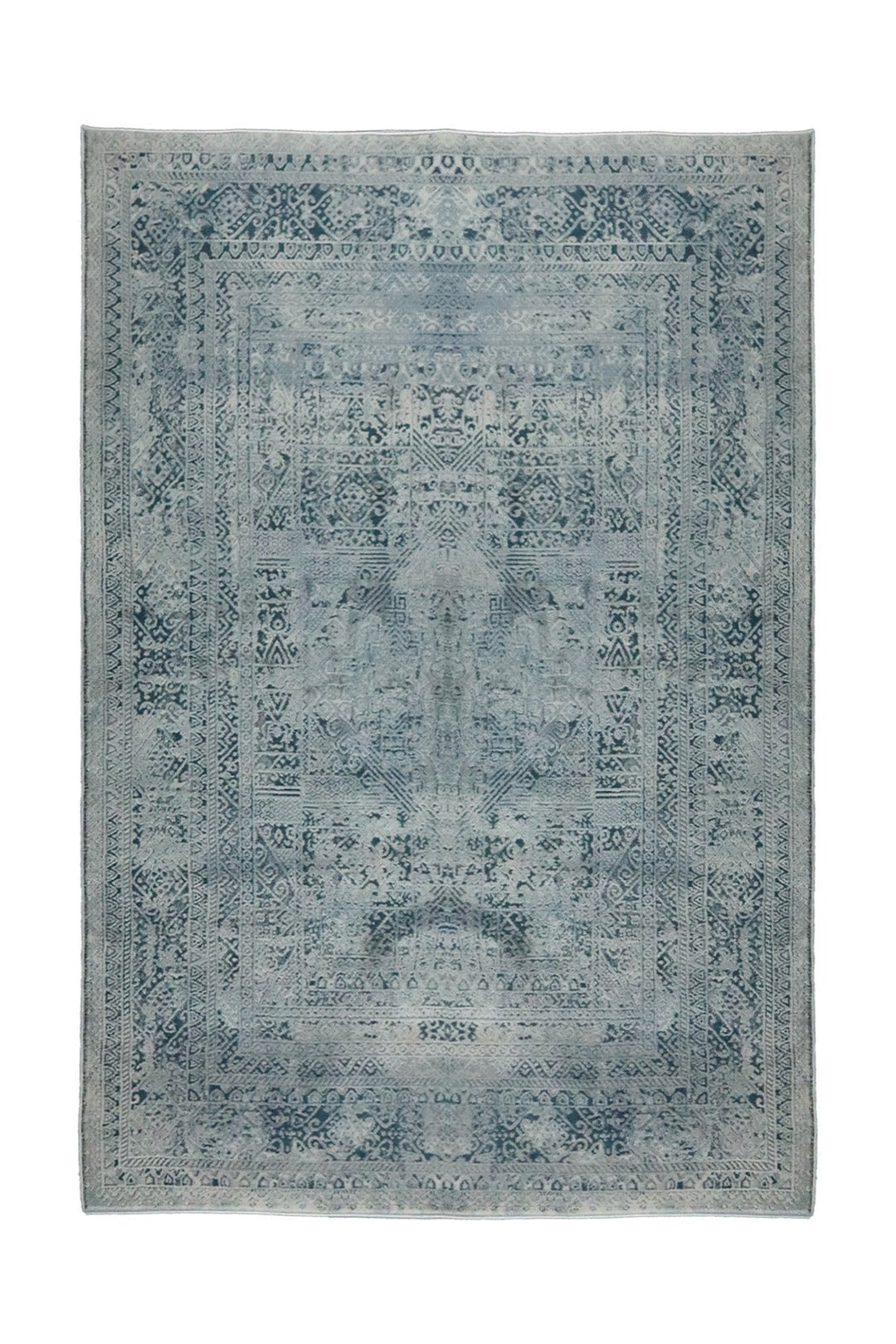 Turkish Modern Festival 1 Rug - 5.2 x 7.2 FT - Blue and Gray - Superior Comfort, Modern Style Accent Rugs - V Surfaces