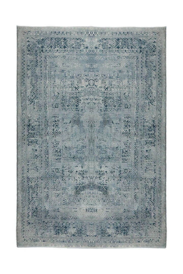 Turkish Modern Festival 1 Rug - 5.2 x 7.2 FT - Blue and Gray - Superior Comfort, Modern Style Accent Rugs - V Surfaces