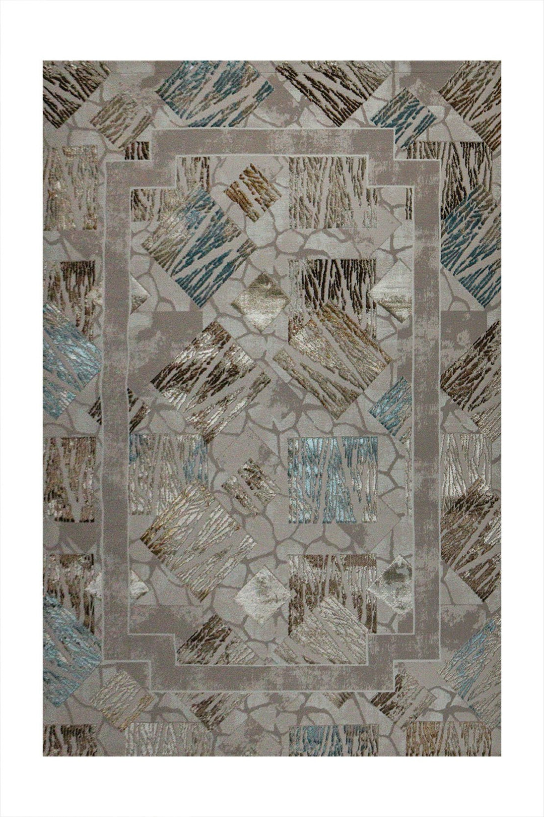 Turkish Modern Festival 1 Rug - 5.2 x 7.5 FT - Beige - Sleek and Minimalist for Chic Interiors - V Surfaces