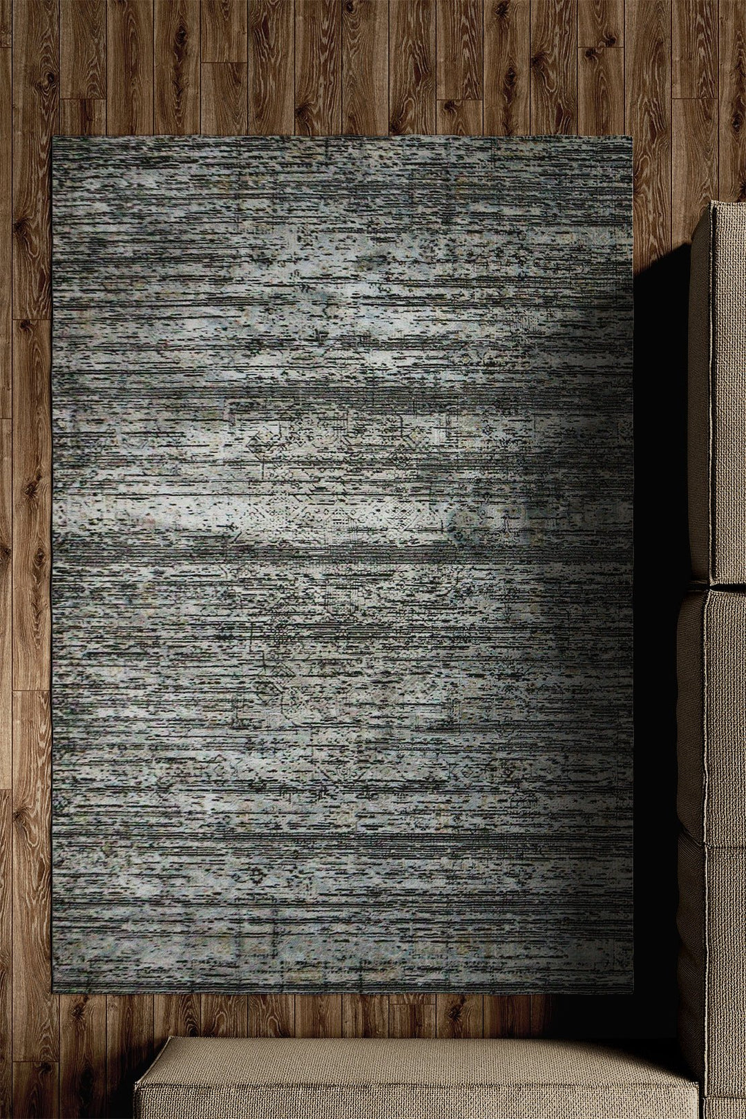 Turkish Modern Festival 1 Rug - 5.2 x 7.5 FT - Gray - Sleek and Minimalist for Chic Interiors - V Surfaces