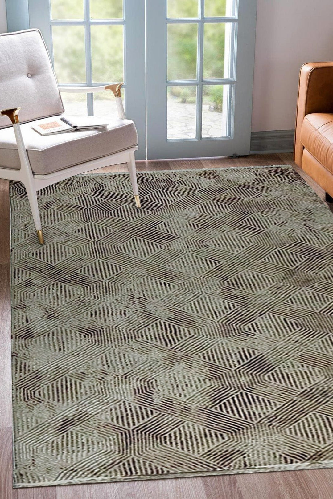 Turkish Modern Festival 1 Rug - 5.24 x 7.54 FT - Gray - Superior Comfort, Modern Style Accent Rugs - V Surfaces