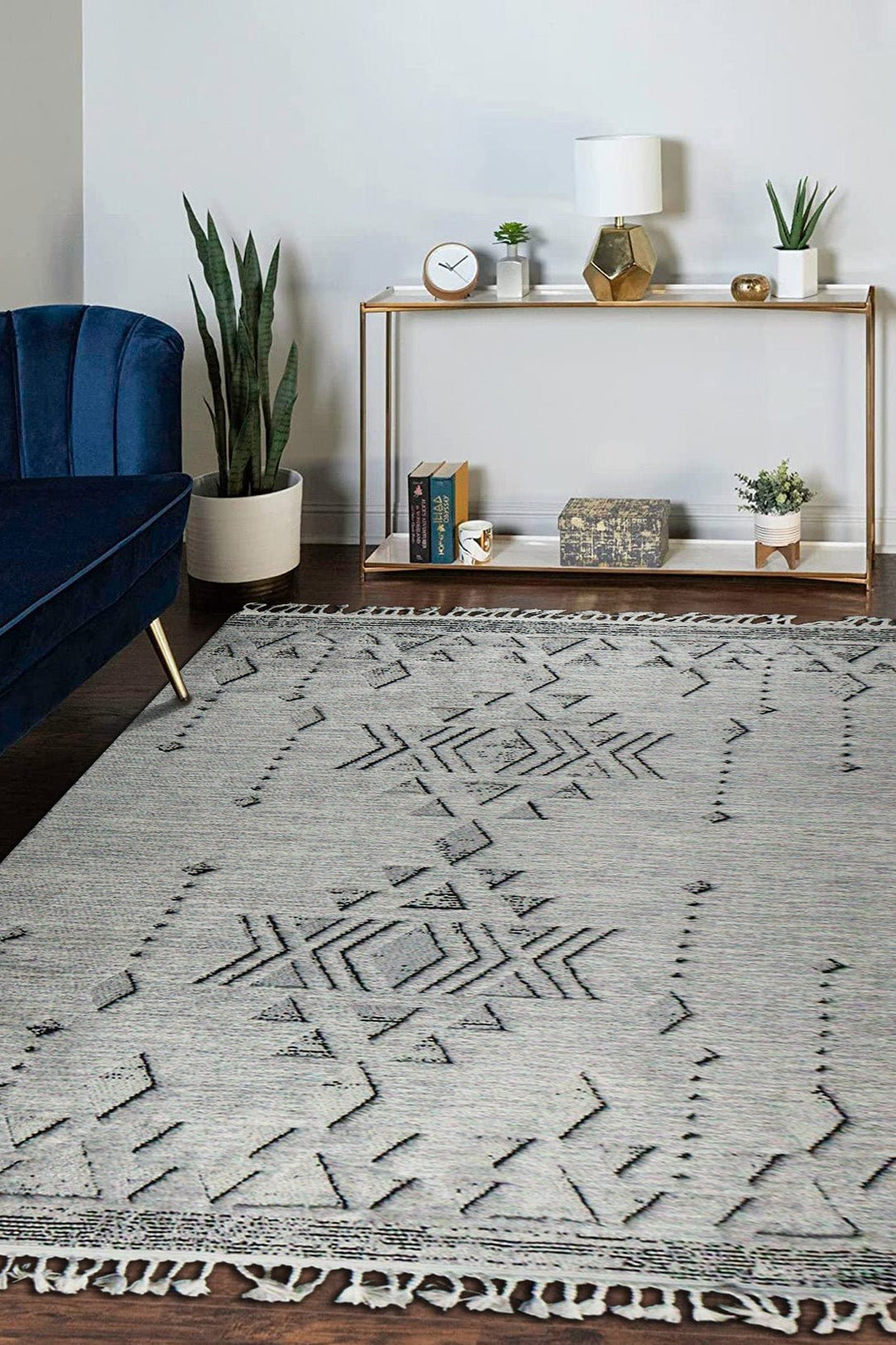 Turkish Modern Festival - 1 Rug - 6.5 x 9.0 FT - Gray - Superior Comfort, Modern Style Accent Rugs - V Surfaces