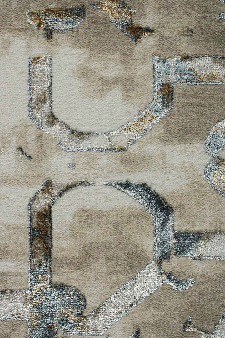 Turkish Modern Festival - 1 Rug - 6.5 x 9.5 FT - Beige - Superior Comfort, Modern Style Accent Rugs - V Surfaces