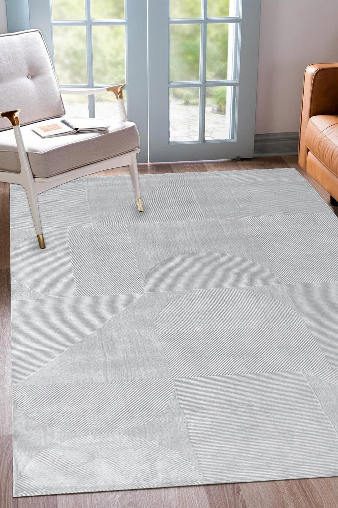 Turkish Modern Festival -1 Rug - 6.6 x 9.8 FT - White - Sleek and Minimalist for Chic Interiors - V Surfaces