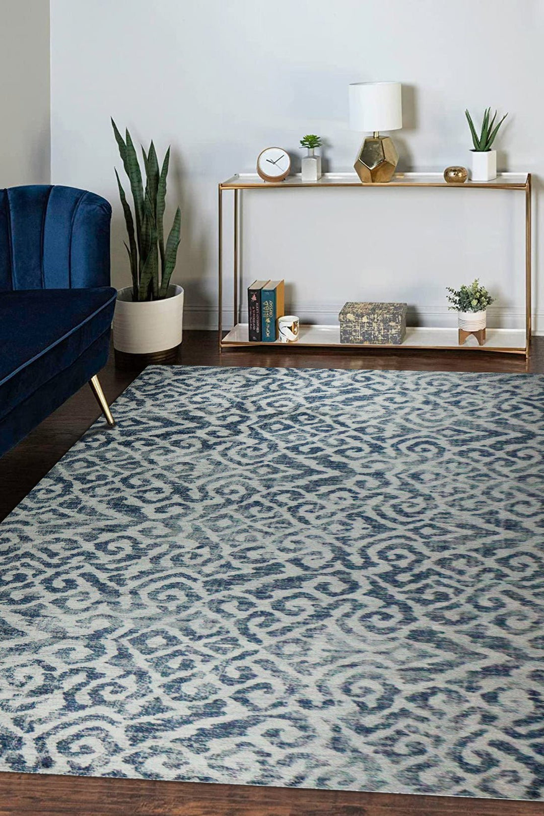 Turkish Modern Festival - 1 Rug - 7.8 x 9.5 FT - Blue - Superior Comfort, Modern Style Accent Rugs - V Surfaces