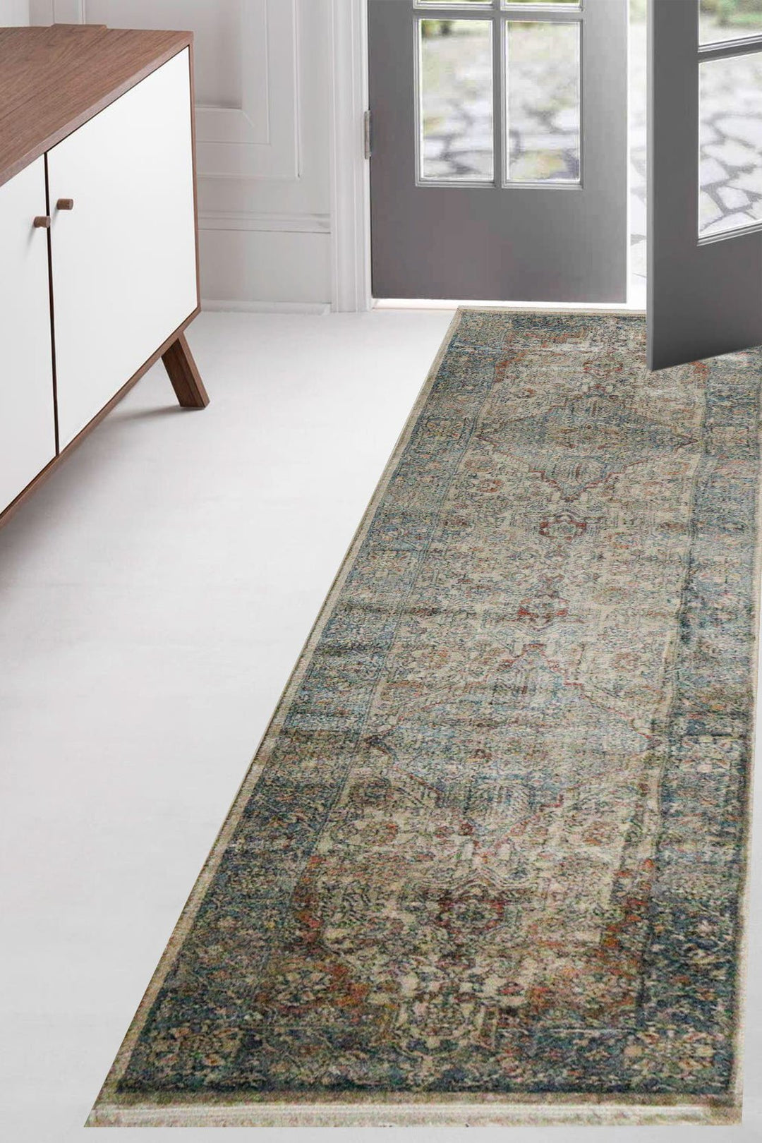 Turkish Modern Festival-1 Rug - Beige - 2.1 X 8.0 Ft- Sleek And Minimalist For Chic Interiors - V Surfaces