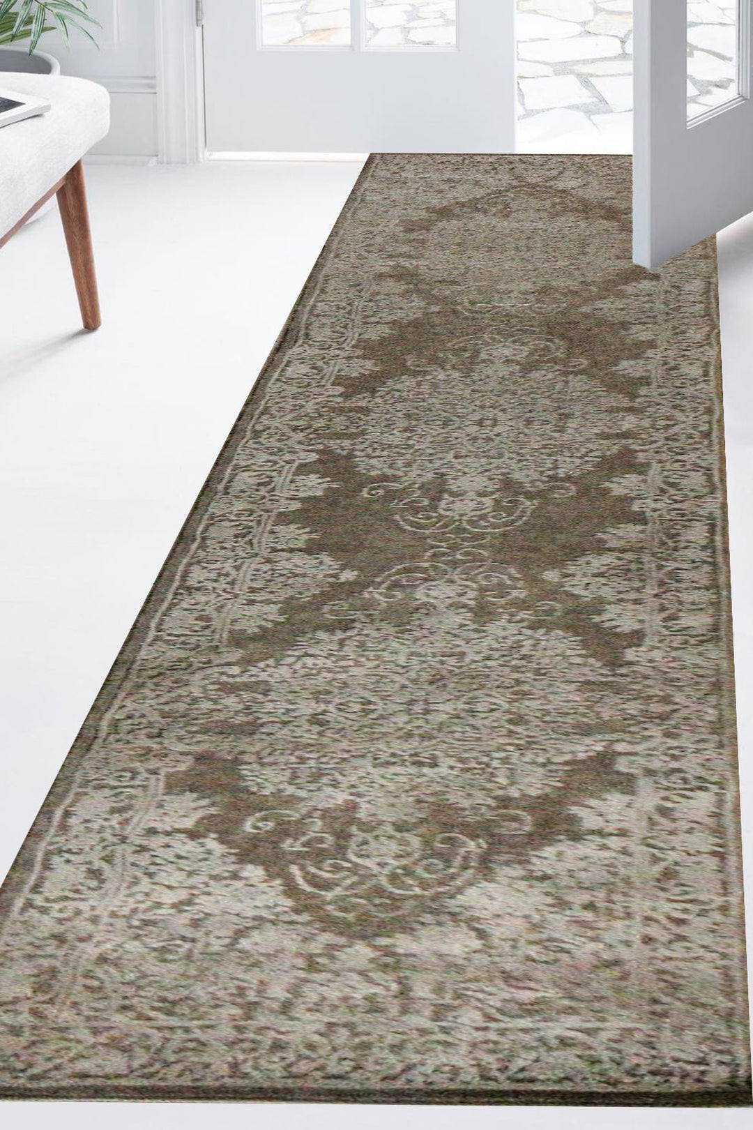 Turkish Modern Festival-1 Rug - Beige - 2.2 X 11.9 Ft- Sleek And Minimalist For Chic Interiors - V Surfaces