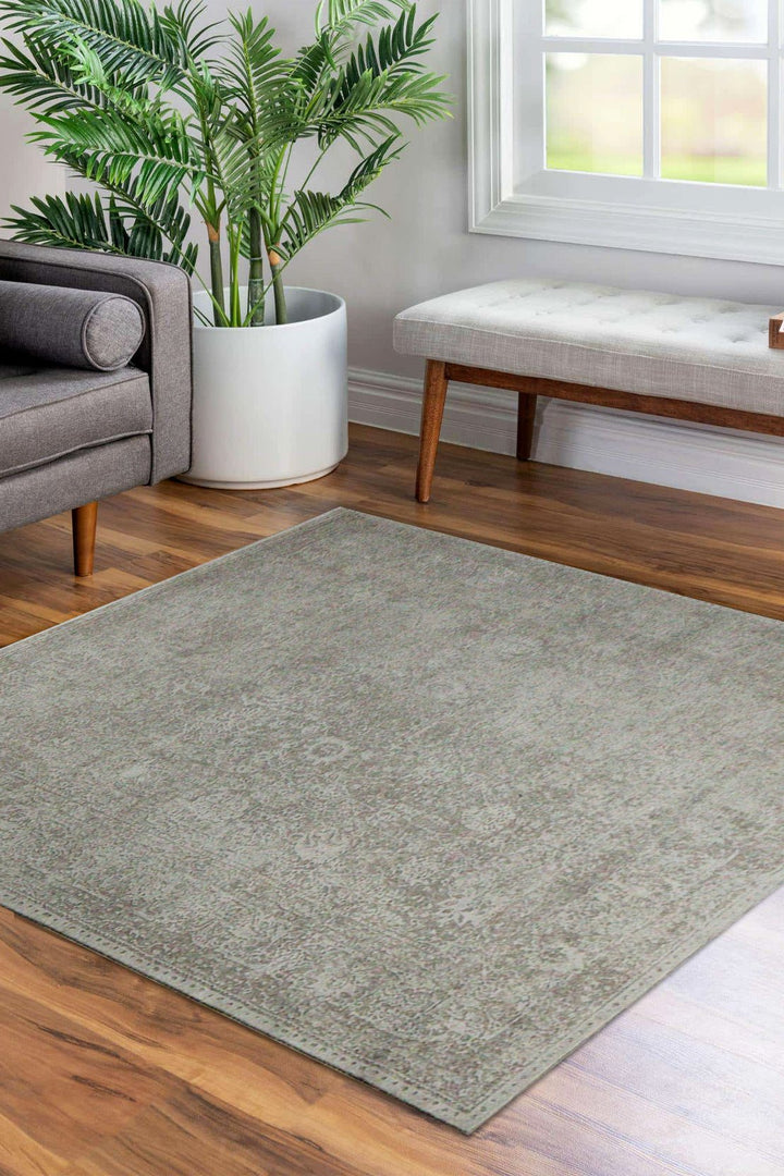 Turkish Modern Festival 1 Rug - Beige & Cream - 6.5 x 6.5 FT - Sleek and Minimalist for Chic Interiors - V Surfaces