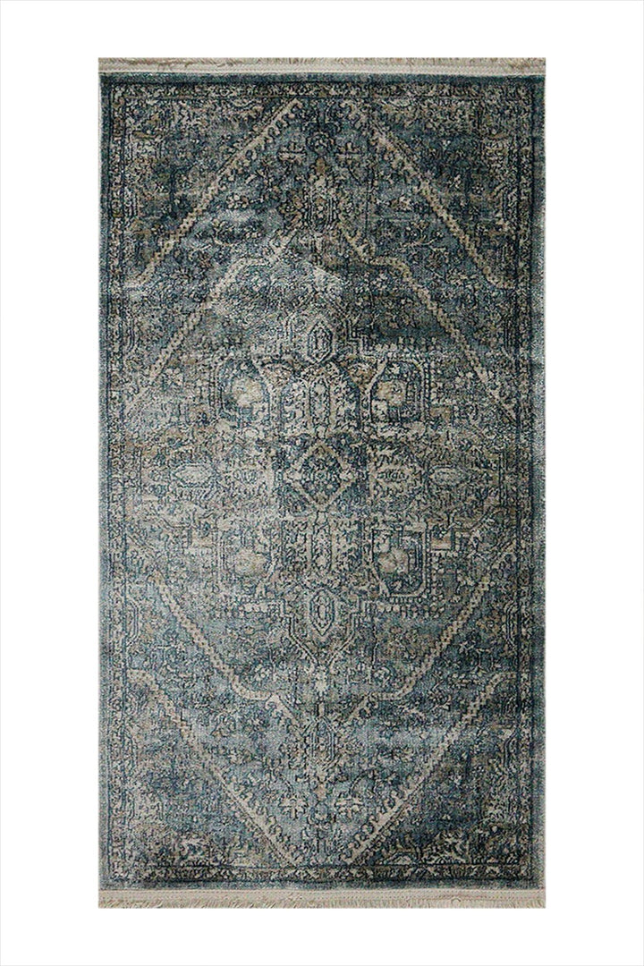 Turkish Modern Festival-1 Rug - Blue - 2.1 X 4.0 Ft- Sleek And Minimalist For Chic Interiors - V Surfaces