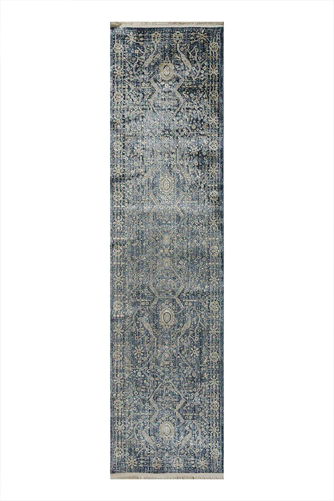 Turkish Modern Festival-1 Rug - Blue - 2.1 X 7.5 Ft- Sleek And Minimalist For Chic Interiors - V Surfaces