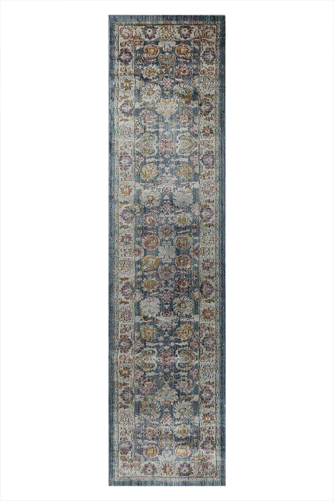 Turkish Modern Festival-1 Rug - Blue - 2.1 X 8.0 Ft- Sleek And Minimalist For Chic Interiors - V Surfaces