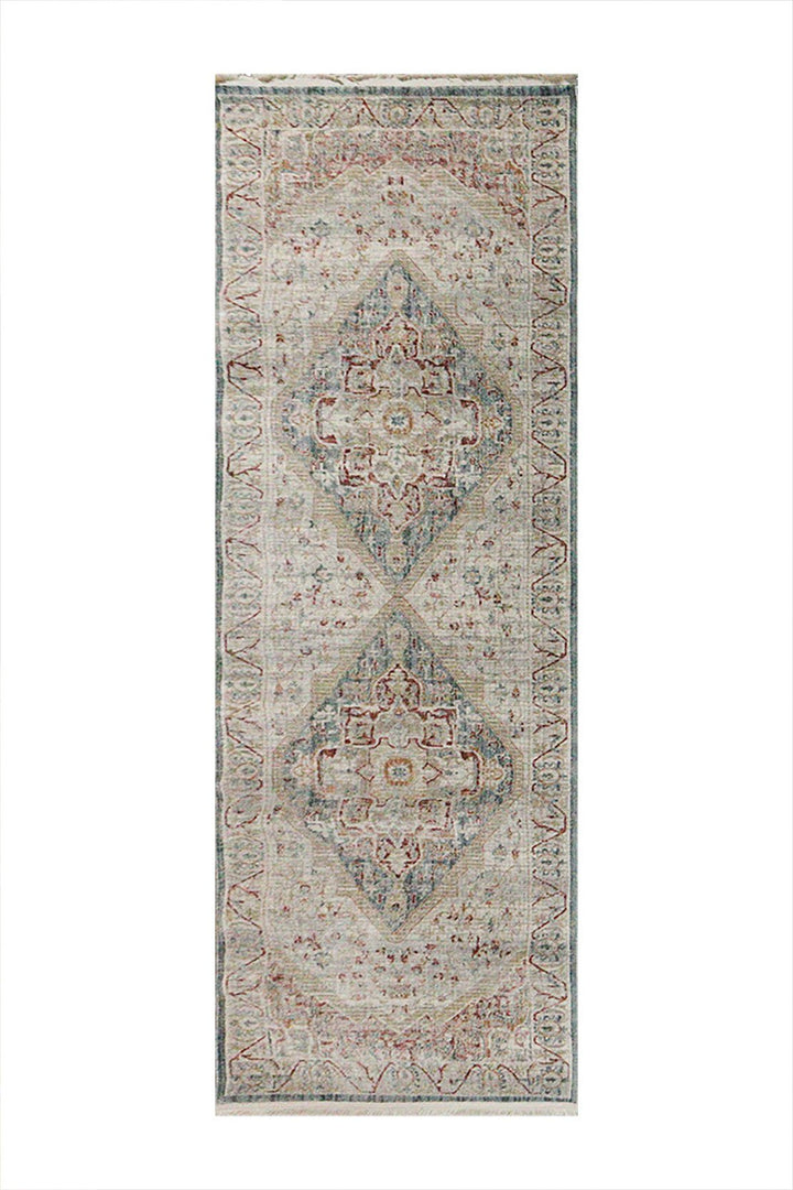 Turkish Modern Festival-1 Rug - Blue - 2.6 X 7.8 Ft- Sleek And Minimalist For Chic Interiors - V Surfaces