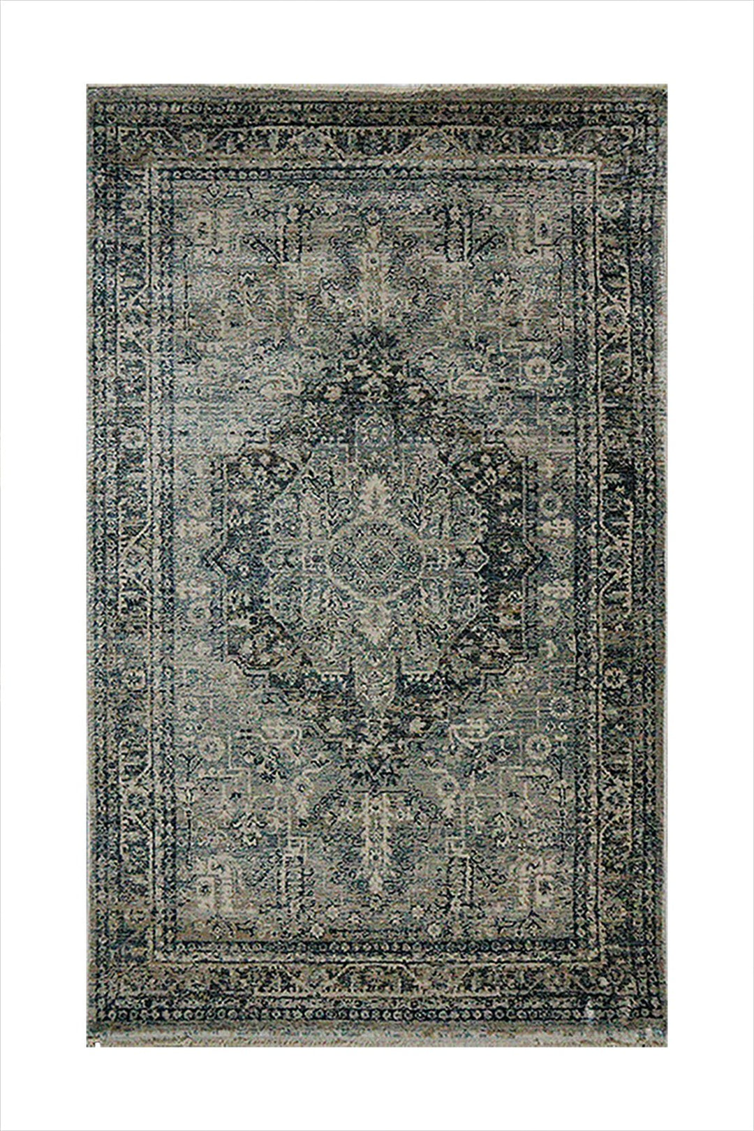 Turkish Modern Festival-1 Rug - Blue - 2.9 X 5.0 Ft- Sleek And Minimalist For Chic Interiors - V Surfaces