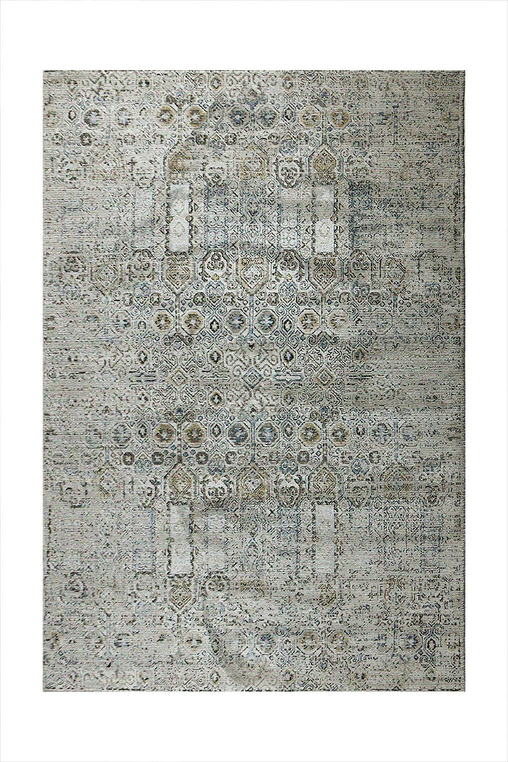 Turkish Modern Festival 1 Rug - Cream & Multy - 5.2 x 7.5 FT - Sleek And Minimalist For Chic Interiors - V Surfaces