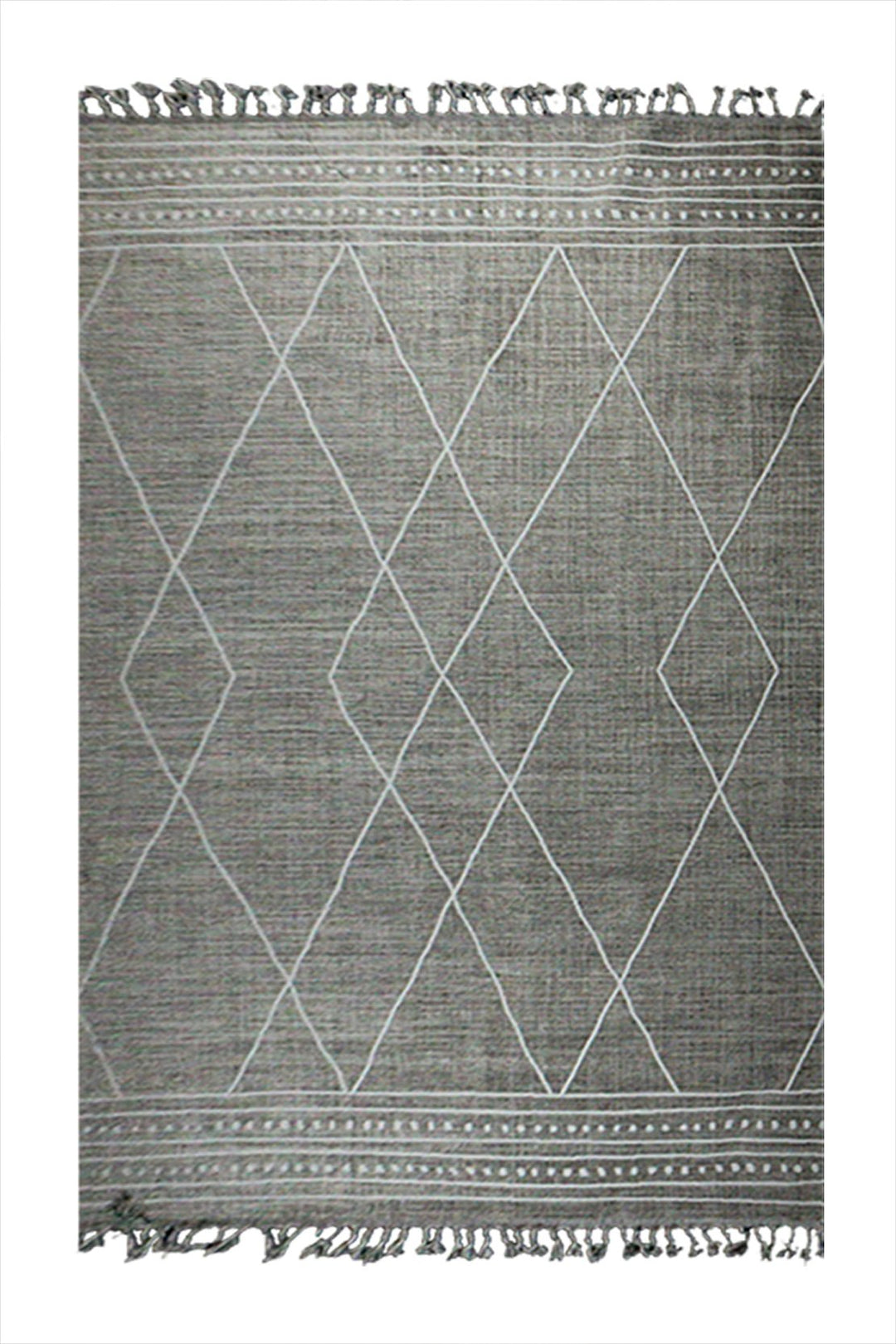 Turkish Modern Festival 1 Rug - D Gray - 7.8 x 9.5 FT - Sleek And Minimalist For Chic Interiors - V Surfaces