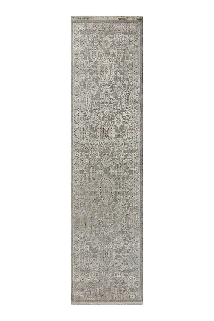 Turkish Modern Festival-1 Rug - Gray - 1.9 X 8.0 Ft- Sleek And Minimalist For Chic Interiors - V Surfaces